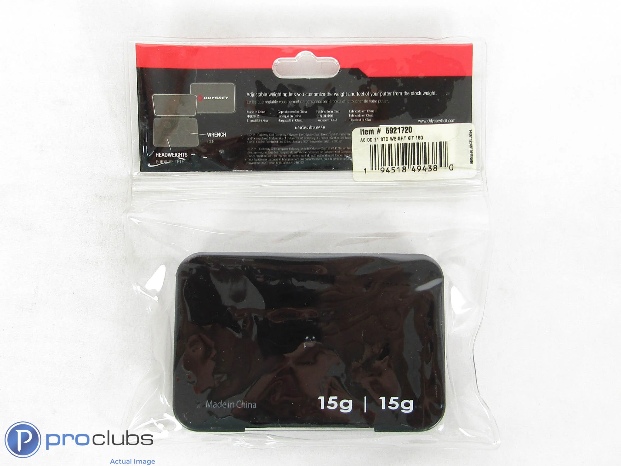 Odyssey 15g Stroke Lab Putter Weight Kit - 465049 - Image 2