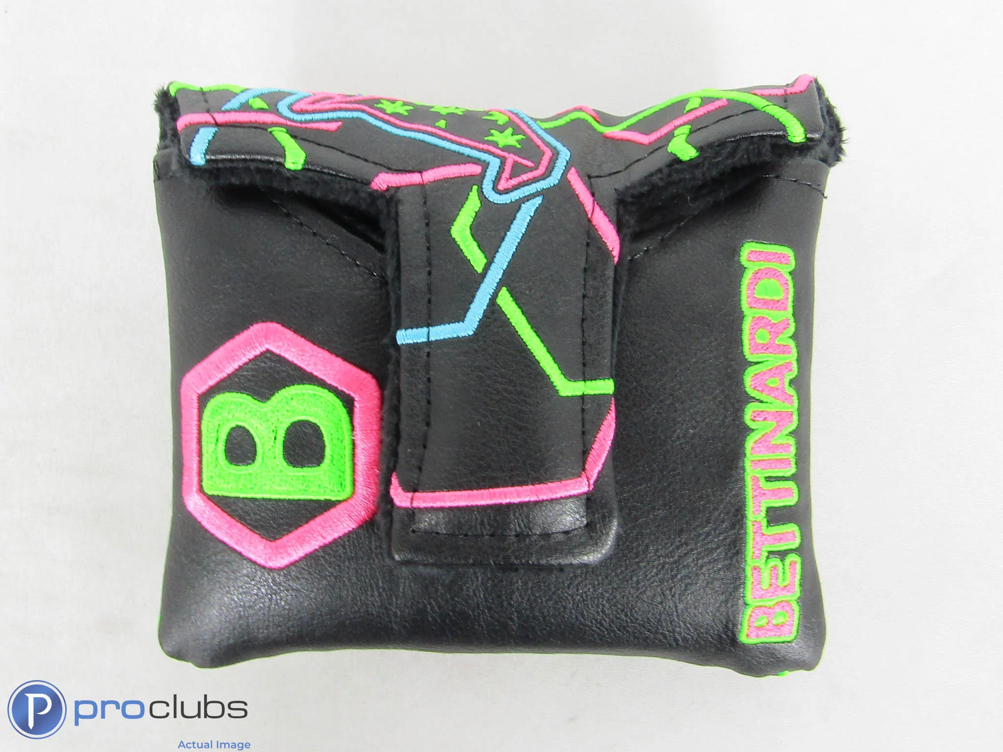 New! Bettinardi Black Neon Multi Icon Mallet Putter Headcover - 506339 - Image 2