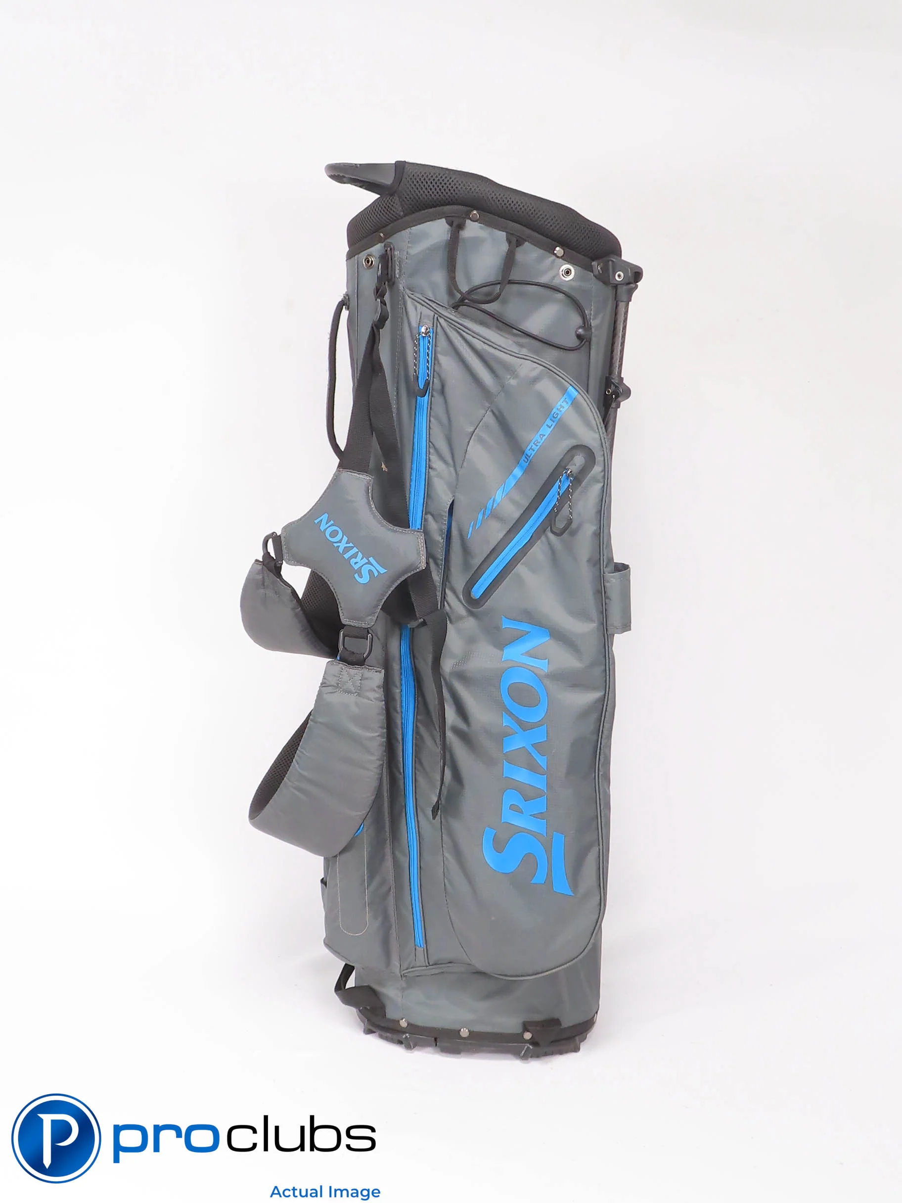 Nice Srixon Ultra Light Carry / Stand Bag w/Rainhood - Gray / Blue 511086