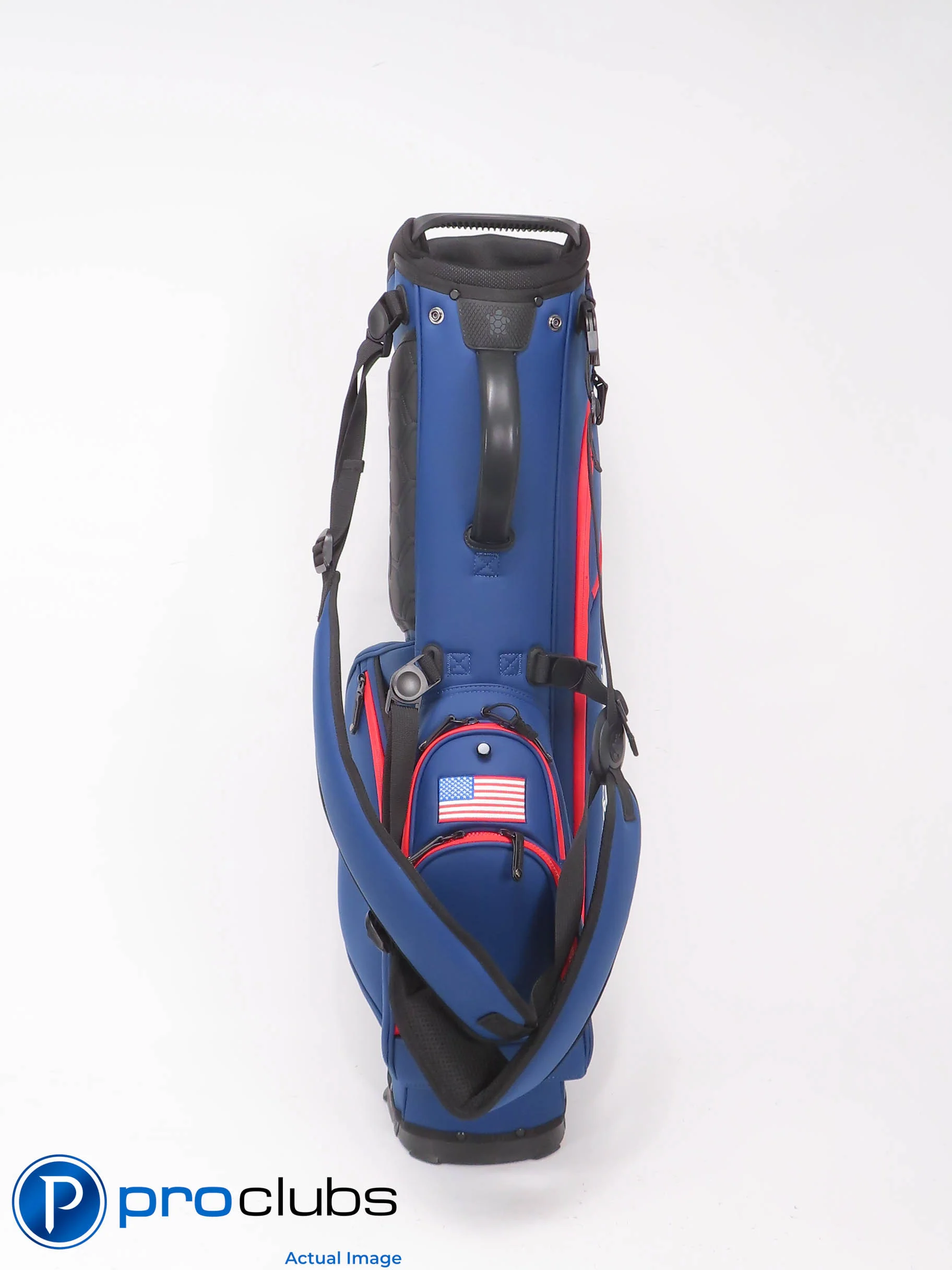 Nice Straight Down LUX Carry / Stand Bag Navy / Red 507343 - Image 3
