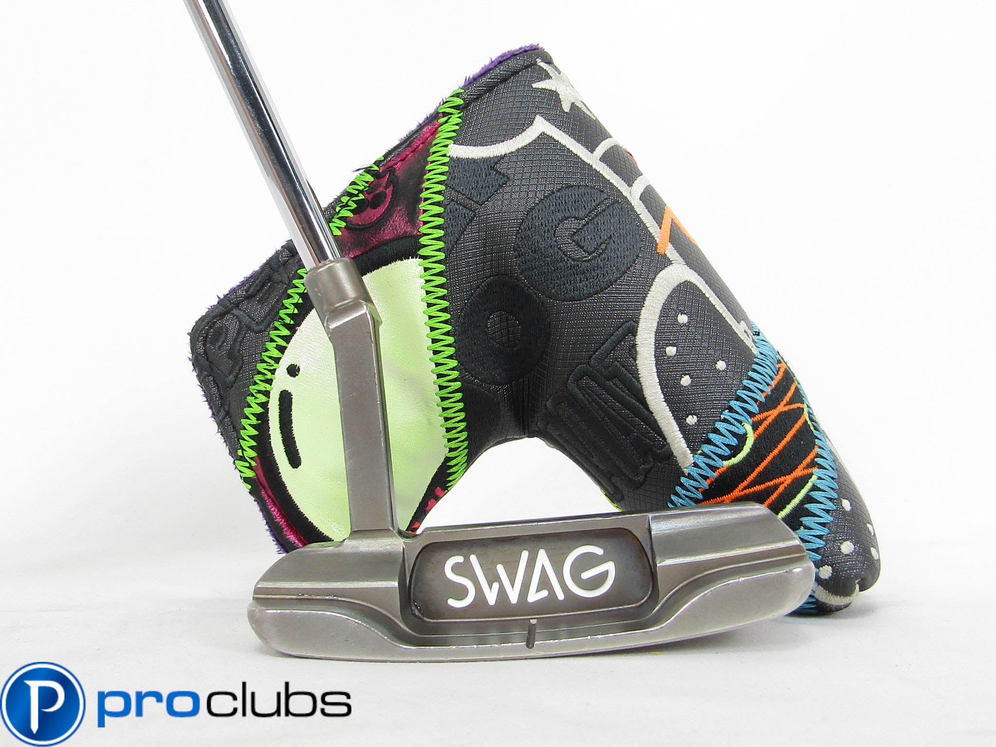 SWAG GOLF HANDSOME ONE DGAP TOUR CONCIERGE PUTTER w/ PATCHWORK HEADCOVER