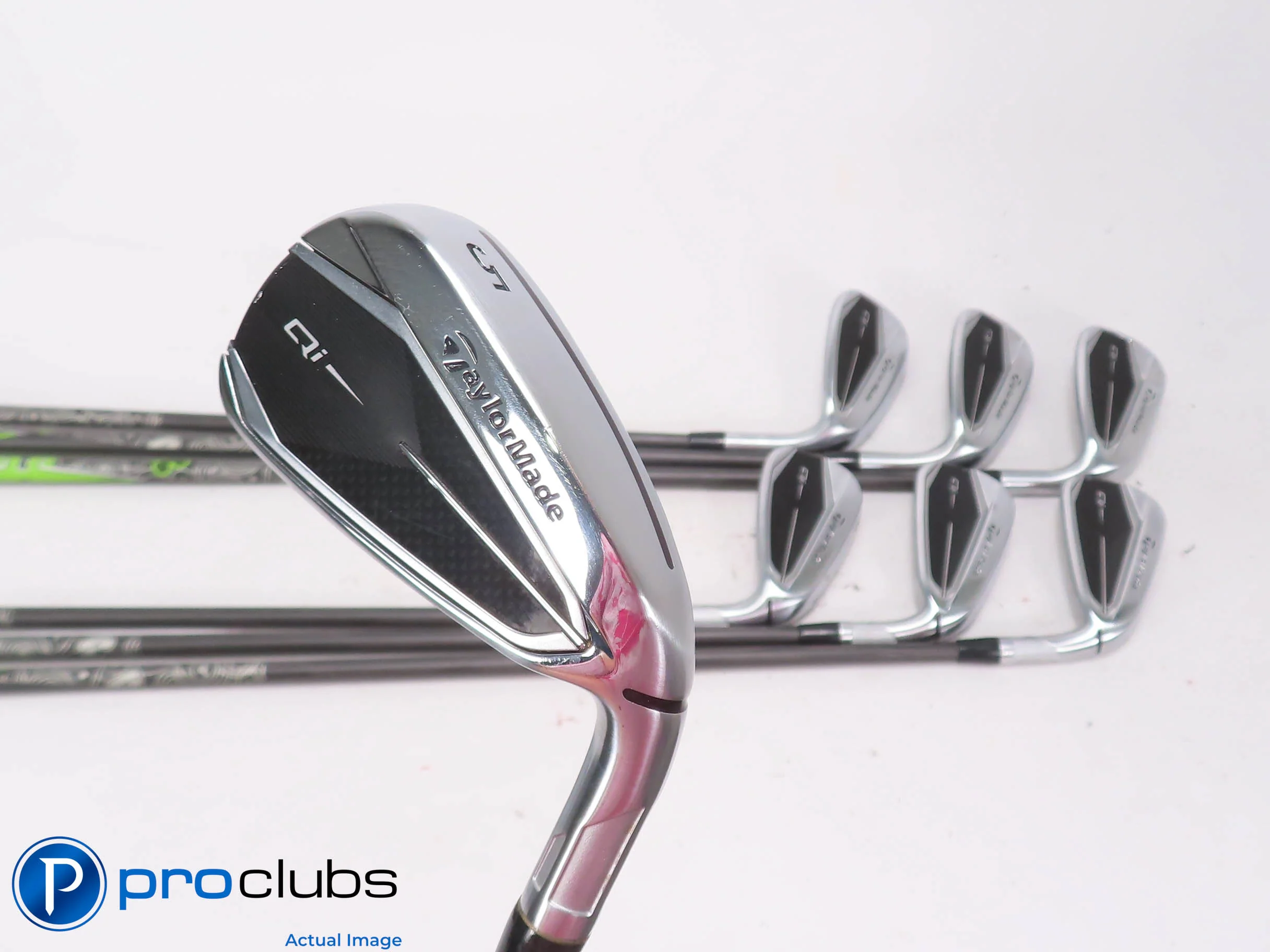 Nice TaylorMade Qi 5-PW,AW Iron Set - VA Badazz 65 Regular Flex Graphite -1/2"