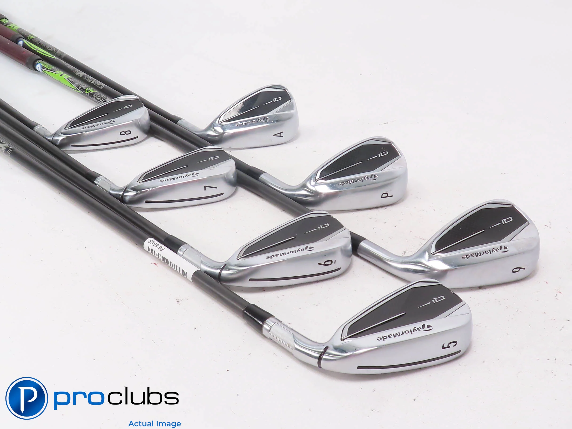 Nice TaylorMade Qi 5-PW,AW Iron Set - VA Badazz 65 Regular Flex Graphite -1/2" - Image 2