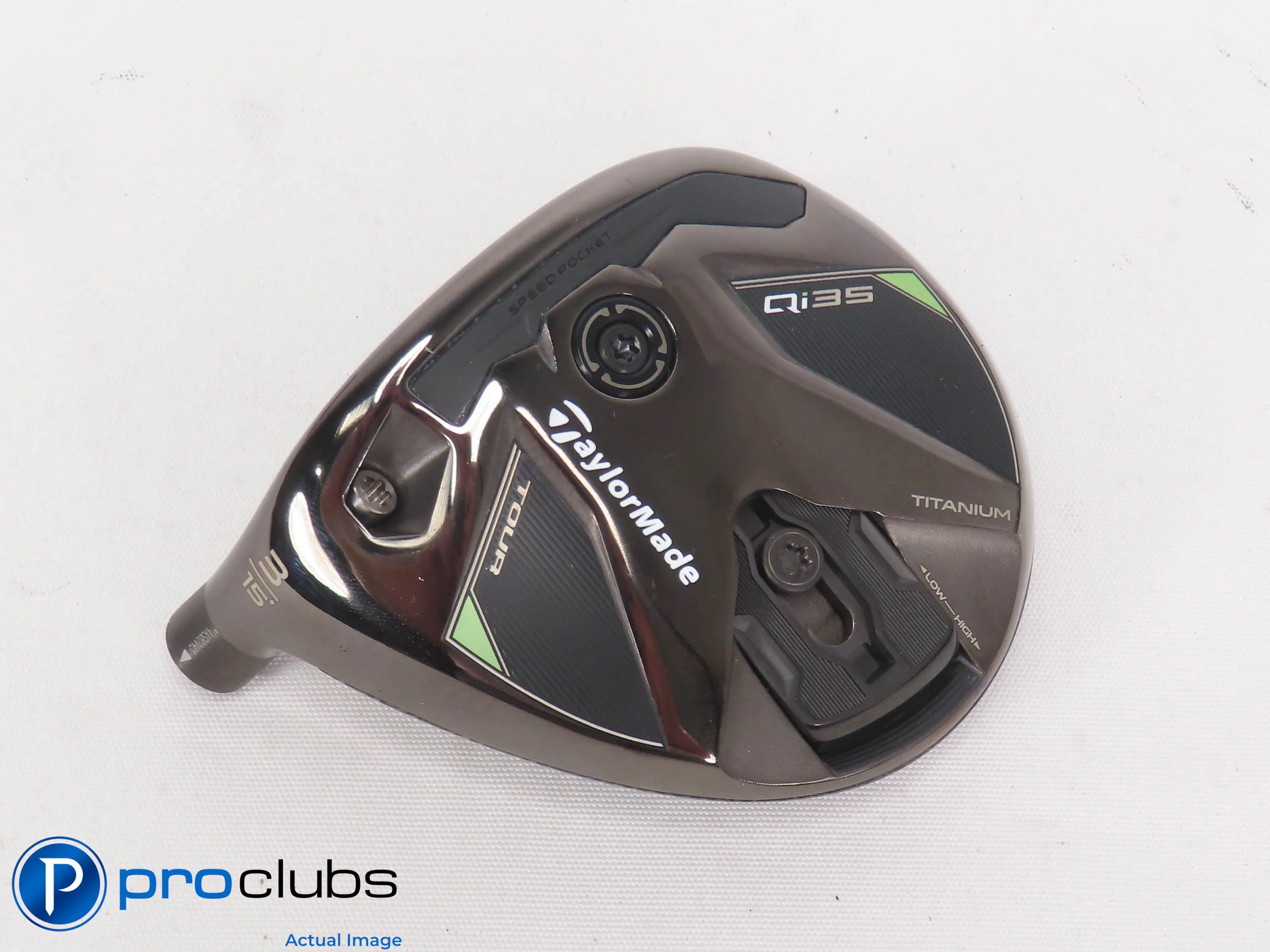 Nice Left Handed TaylorMade Qi35 Tour 15* 3 Wood Head Only 507157